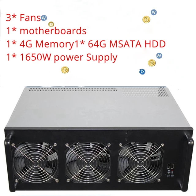 Us 51!   2 81 5 Off Crypto Coin Bitcoin Mining Rig 6gpu Holder Usb Miner Server Rack Computer Chassis Case Frame For Card Gtx 1080 P106 R9 370 Rx480 In - 